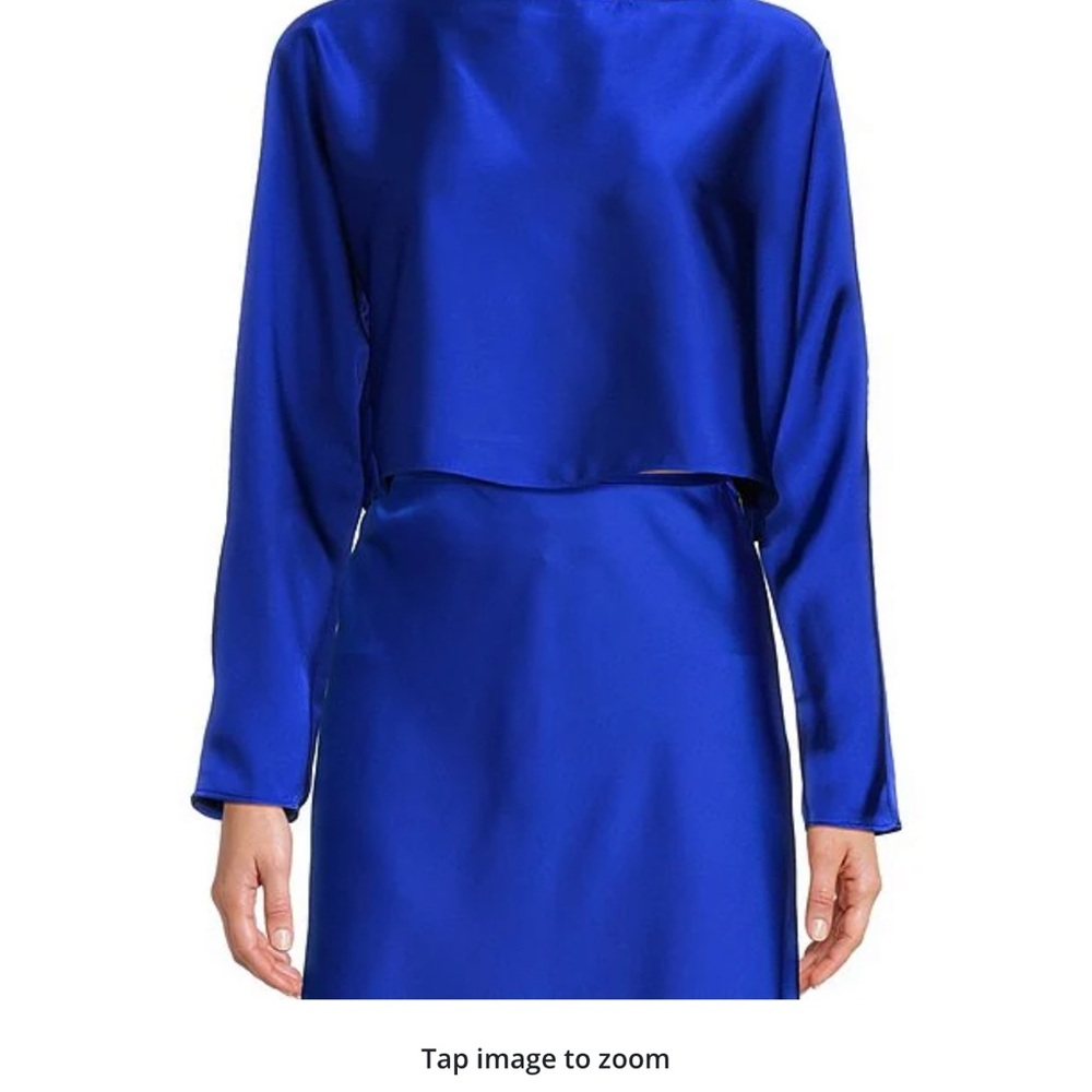 ANTONIO MELANI Royal Blue Satin Dress